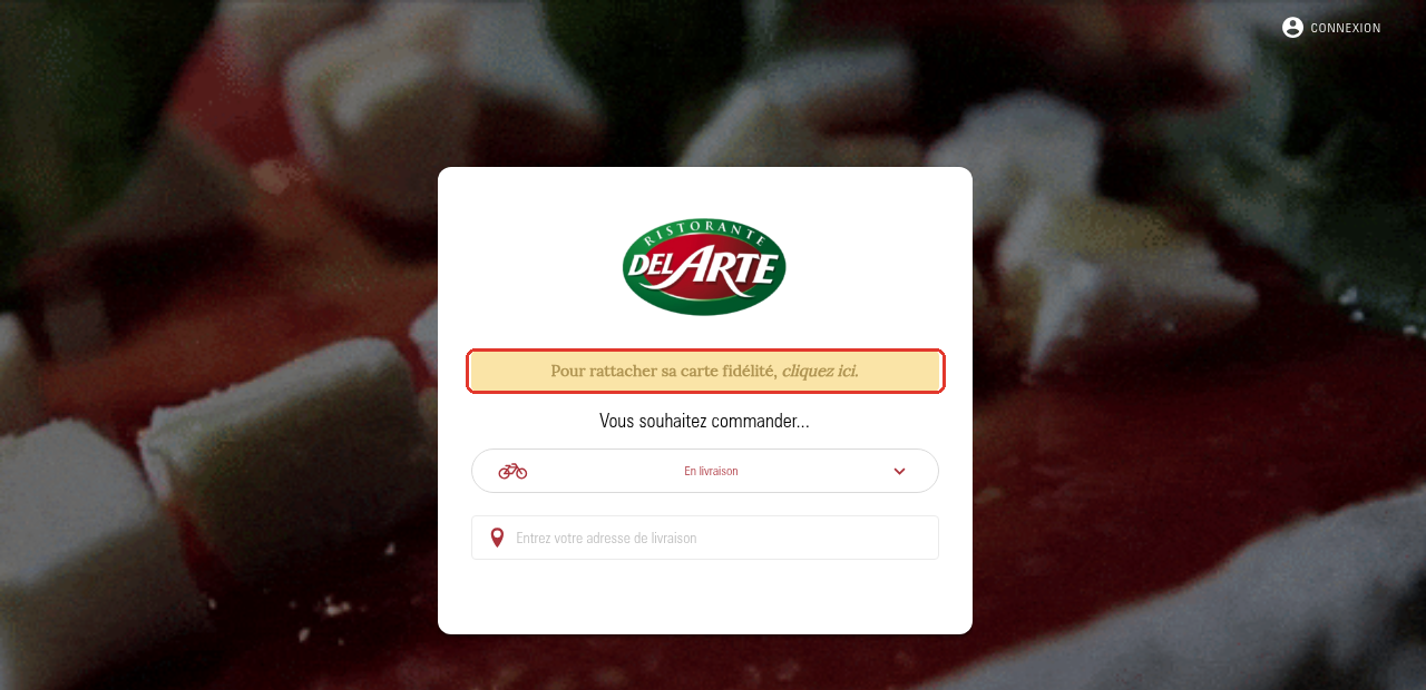 Message personnalisé de l’enseigne sur la page d’accueil de la commande en ligne